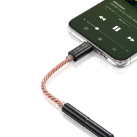 Adaptador de Audio de Alta Resolución ALC5686 DAC Chip USB-C a Jack de 3.5mm, 32bit/384kHz, Cable de Cobre Trenzado, Logotipo Personalizado, OEM, Nuevo