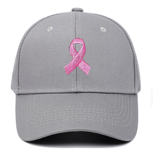 Bông thêu tùy chỉnh màu hồng Ribbon thêu logo ung thư vú nhận thức Mũ bóng chày - Product Image 5