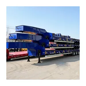 Professional 3 Axle 40Ft Container Chassis Skeleton Semi Trailer Factory Direct Low Bed Flatbed Semi Trailer