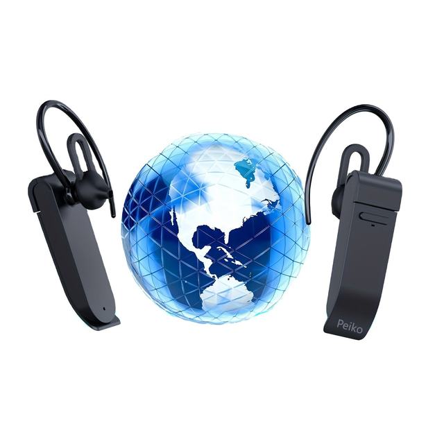 Peiko Intelligent Wireless Translate Earphone Business Headset with MIC Support 33+ Languages