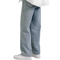 Jean homme uni de couleur claire, ample, tendance, marque Joker, coupe droite, grande taille, pantalon rétro, jambes larges, jean baggy