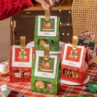 Sacs kraft de Noël à fond plat, emballages pour biscuits, bonbons, nougats, toffees, cadeaux de fêtes