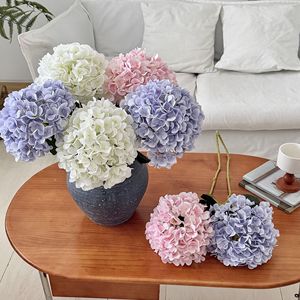 Fleur d'hortensia artificielle Yasunobu en soie, grande décoration de mariage, branche unique, blanc, rose, violet, bleu - Product Image 1