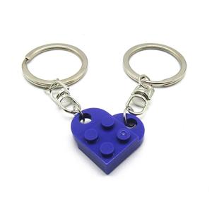 Brique colorée <span class=keywords><strong>porte</strong></span>-clés Couple cadeaux amitié <span class=keywords><strong>porte</strong></span>-clés 2 pièces correspondant coeur <span class=keywords><strong>porte</strong></span>-clés petite amie petit ami cadeaux pour les femmes - Product Image 3