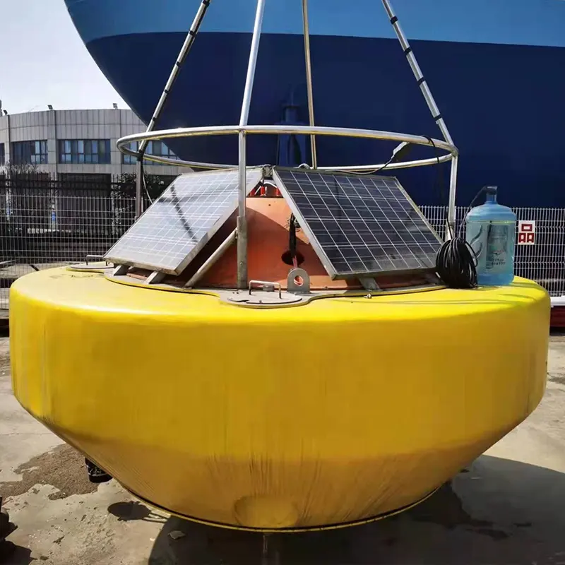 Profession elle Marine Floating Buoy Hersteller Ocean Water Quality Monitoring Boje Datum Smart Buoy Solar Panels Powered Light