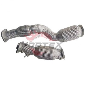 ท่อลงแคทแบบไหลสูงพร้อมแผ่นกันความร้อน Vortex สำหรับ BMW M3 G80 M4 G82 S58 3.0T ปี 2021-2026 ท่อเทอร์โบสำหรับการแข่งขันเพิ่มประสิทธิภาพ - Product Image 1