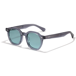 Lunettes de soleil rondes à monture intégrale en acétate – Style vintage rétro polarisé UV400 – Unisexe pour hommes et femmes, idéales pour la conduite, les voyages et les fêtes – <span class=keywords><strong>Concept</strong></span> HBK - Product Image 1