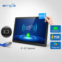 Tableta Táctil Comercial Android 13 de 15.6 Pulgadas RK3588S2 6 TOPS con NFC y PoE Opcionales, IP65 para Oficina Inteligente y Centro Comercial Digital