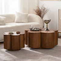 Table basse en bois rustique de luxe de haute qualité, convertible, pour salon, bois brun, décoration de couloir, table centrale