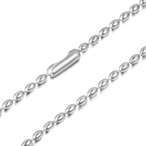 Stainless Steel Seed Bead Chain 3.2mm Pendant <b>Necklace</b> For <b>Couples</b> CE461 - Product Image 5