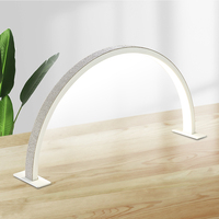 Lampe de table à ongles de haute qualité, grande luminosité, cristal, 28 pouces, lampe de salon de beauté, arc rond, demi-lune, lumière LED, lampe de table à ongles