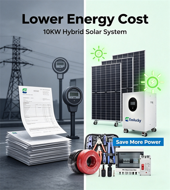 Hybrid Solar Energy Storage System Photovoltaic Full Kit 8Kw 10Kw 12Kw Off Grid LiFePO4 Battery PV Solar Power Systems