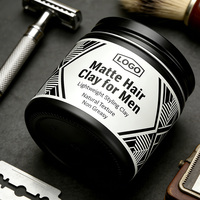 Clay Penata Rambut Berbasis Air dengan Logo Kustom, Ringan, Daya Tahan Kuat, Pomade Clay untuk Rambut, Tekstur Alami, Clay Perawatan Rambut