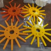 Usine personnalisée 70A-95A polyuréthane doigt roue rouleau PU étoile roue pour accessoires coupe-herbe