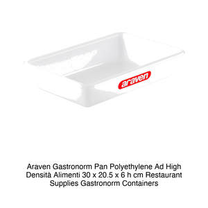 Bandeja Gastronorm Araven de Polietileno de Alta Densidad para Alimentos, 30 x 20.5 x 6 cm, Suministros para Restaurantes, Contenedores Gastronorm - Product Image 2