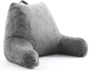 Almohada de lectura de tamaño estándar, almohadas con respaldo firme, cojín trasero de espuma viscoelástica triturada <span class=keywords><strong>para</strong></span> <span class=keywords><strong>leer</strong></span> <span class=keywords><strong>en</strong></span> <span class=keywords><strong>la</strong></span> <span class=keywords><strong>cama</strong></span> con brazos - Product Image 1