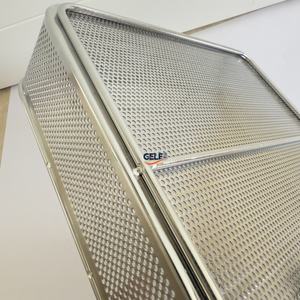 Cesta de Desinfección Plegable Portátil de Acero Inoxidable 304/316 GL3002, Hecha a Mano, Dimensiones 60x40x30cm, Duradera para Almacenamiento en la Cocina - Product Image 6