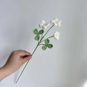 Buket Bunga Kuncup Sorrel Kayu Rajutan Buatan & Tenun Tangan dari Katun untuk Dekorasi Pesta Pernikahan - Product Image 3