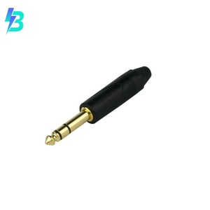 Conector de audio tipo barril QS3PB-AU de 6.35mm para auriculares, serie Q, conector de teléfono estéreo de 3 conductores TRS QS3PBAU con ojales para soldar - Product Image 1