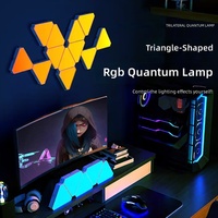 Lot de 8 lampes murales LED triangulaires intelligentes RGB, WiFi, magnétiques, synchronisation musicale, contrôle par application, Alexa, Google Home, décoration de salle de jeu