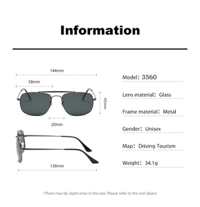 Lunettes de soleil photochromiques personnalisées avec logo 3560 pour hommes, lunettes de soleil de luxe tendance pour hommes - Product Image 4