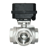 Vanne de régulation proportionnelle modulante Tonheflow 3 voies SS304 DN32 DN40 DN50 NPT, signal de commande 0-10V, DC12-24V AC24V