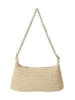 Sac à bandoulière en paille élégant pour femme avec fermeture éclair, de haute qualité, solide et durable, pour le travail quotidien, en crochet, capacité 2-2,9 L