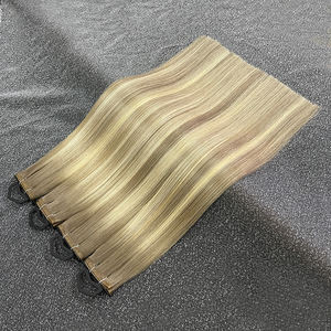 Vente chaude 12A russe Remy donneur unique cheveux vierges bruts plus longs rapport de cheveux point culminant Piano couleur Double trame plate dessinée - Product Image 6