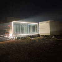 Maisonnette Modulaire Préfabriquée Entièrement Meublée de 40 pieds, Cabine Apple Personnalisée avec Salle de Bain, Panneaux Sandwich en Acier, Capsules Tiny House pour Hôtels et Complexes Hôteliers