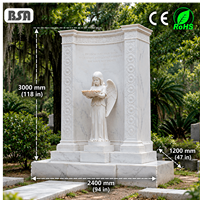 Monumen Patung Malaikat Marmer BSA Marble Mausoleum, Monumen Pemakaman Besar, Batu Nisan Marmer Putih, Patung Gadis Malaikat, Batu Nisan