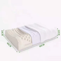 Oreiller en mousse à mémoire de forme 100% thaïlandaise pour adultes, de haute qualité, confortable, pour un sommeil réparateur, avec fibres de massage pour le soutien cervical et la colonne vertébrale.