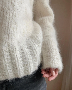 Logo personnalisé <span class=keywords><strong>Mohair</strong></span> et alpaga gros tricot motif hiver texturé à la <span class=keywords><strong>main</strong></span> <span class=keywords><strong>pull</strong></span> femmes <span class=keywords><strong>pull</strong></span> - Product Image 3