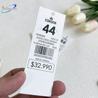 Étiquettes en tissu de coton naturel de qualité supérieure, forme de tag, en toile kraft, directement de l'usine, pour vêtements