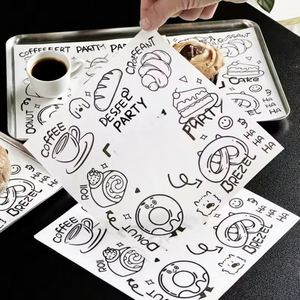 Papel Antigrasa de Grado Alimenticio para Envolver Hamburguesas y Sándwiches, Forros de Papel para Postres, Decoraciones Navideñas, Papel de Embalaje con Estampado Navideño - Product Image 6