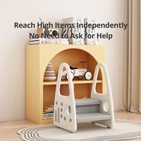Juego de Escritorio y Silla Plegable de Plástico para Niños, Mesa de Juego para Bebés con Altura Ajustable, Muebles Seguros para Niños para Jugar y Guardería