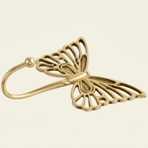 Gancho de Pared de Metal con Acabado de Latón Antiguo, Diseño de Mariposa, Gancho Decorativo para Abrigos con Diseño de Insecto, Gancho Individual Vintage para Montar en la Pared para Ropa - Product Image 3