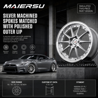 Velg Mobil JDM Ringan 18 19 20 21 22 Inch Monoblock Forged 5x114.3 5x112 5x120 Multi Spoke untuk Toyota Subaru Nissan