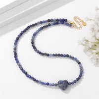 Collier en tungstène perlé Mengte 2026 avec pendentif cœur en pierre, chaîne de perles d'été, style luxe léger, cadeau d'anniversaire parfait pour femme