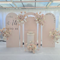 Amina artisanat personnalisé en gros PVC/acrylique rose arc mariage toile de fond décoration présentoir