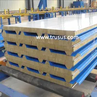 Insulated Rock Wool Sandwich Panel for Wall Roof Tiles