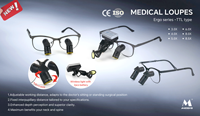 Loupes chirurgicales dentaires ergonomiques 3x 4x 5x 6x 8x 8,5x avec lentilles optiques à grossissement réglable et lampe frontale 5W