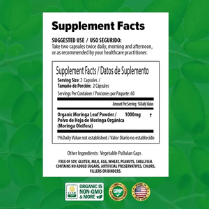 Kapsul Bubuk Daun Kelor Organik Suplemen <span class=keywords><strong>Herbal</strong></span> OEM 1000MG Meningkatkan Tingkat Energi dan Peningkat Metabolisme - Product Image 5