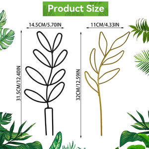 Supports de plantes de jardin en métal en forme de feuille, treillis de grimpée courbé <span class=keywords><strong>pour</strong></span> plantes - Product Image 6
