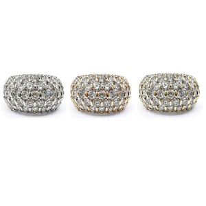 Chine Whosale Fine Jewelry Mariée Design 18k Solide Or Blanc Véritable Diamant Bijoux Grande Bague De Mariage D'éternité Pour Les Femmes - Product Image 4