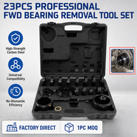 Kit d'outils professionnel de démontage de roulements de roue avant 23 pièces, extracteur de roulement de moyeu de roue FWD robuste pour usage universel