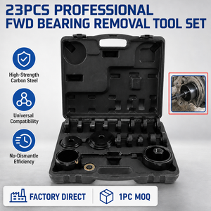 <span class=keywords><strong>Kit</strong></span> d'outils professionnel de démontage de roulements de roue avant 23 pièces, extracteur de roulement de <span class=keywords><strong>moyeu</strong></span> de roue FWD robuste pour usage universel - Product Image 1