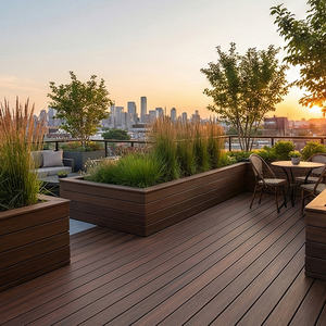 Système de <span class=keywords><strong>terrasse</strong></span> en aluminium extrudé 6063-T5, planches de sol métalliques imperméables à emboîtement avec fixations cachées pour <span class=keywords><strong>terrasse</strong></span> et patio - Product Image 1