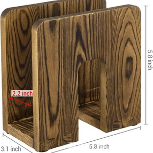 Porte-serviettes en bois massif, carré, sur pied, pour bureau, design moderne - Product Image 5