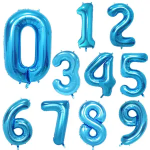 Hot Selling QIHUI Number Giant Balloons Foil Number Balloons 40 inch Decoration Party For Happy Birthday
