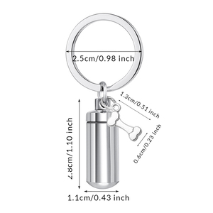 Urn kalung untuk silinder Pet abu-Stainless Steel Pet kremasi Memorial kenang-kenangan liontin perhiasan - Product Image 2
